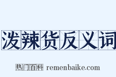泼辣货反义词是什么意思的图片